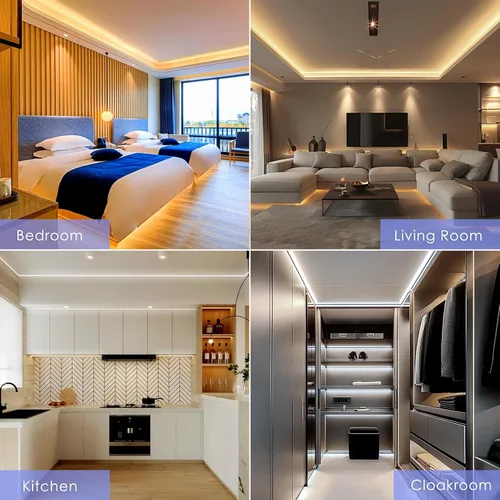 Vista 8 de CCT COB Smart LED Strip – 32.8 pies/32.8 ft sintonizable blanco 2700K-6500K 24V tira de luz regulable con control remoto 6400LEDs CRI90+ compatible