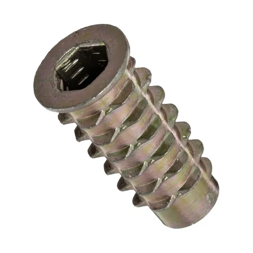 Vista 8 de E-Z LOK Inserto roscado para madera blanda, insertos de rosca hexagonal de zinc 10-32 roscas internas, 0.394 pulgadas de longitud, paquete de 50
