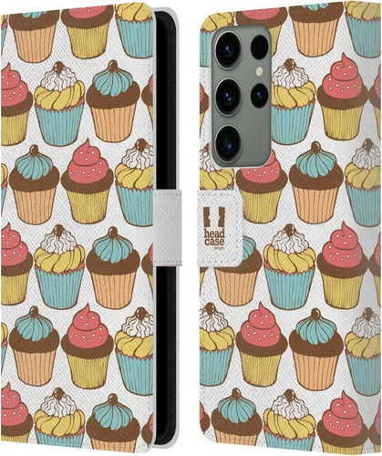 Vista 218 de Head Case Designs Assortment Cupcakes Happiness Leather Wallet Case Compatible with Samsung Galaxy A07 4G Surtido