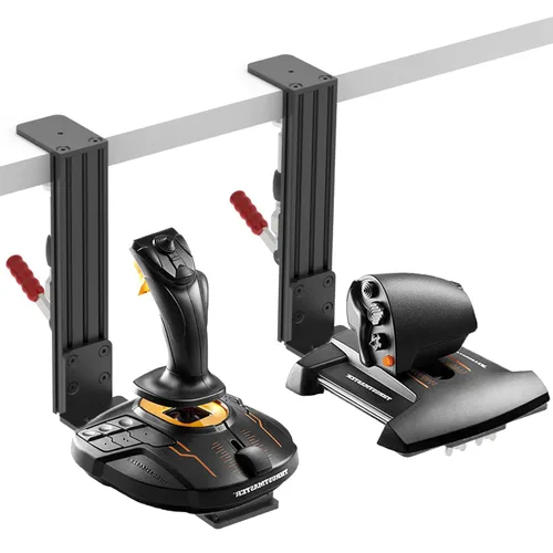 Vista 7 de HUYE 2 Pack Hotas Desk Mount for Flight Sim Game Joystick, Fits Thrustmaster Hotas Warthog,T-Flight, T.16000M, TCA, TSSH Shifter & Handbrake