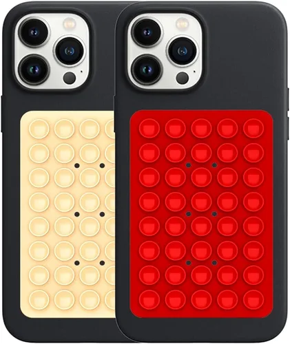 Vista 10 de Soporte de teléfono con succión de silicona de doble cara, accesorio de silicona para iPhone y Android, soporte para teléfono de ducha con espejo