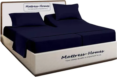 Vista 20 de Mattress-Homes Juego de sábanas de 4 piezas ultra lujosas 100% algodón suave de fibra larga de 16 pulgadas de profundidad, tamaño individual lavable