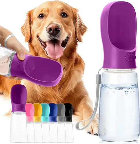 Vista 12 de Mr. Pen Botella de agua portátil para perro, 19 onzas, grande, azul marino, dispensador de botellas de agua para perros de viaje, no apto