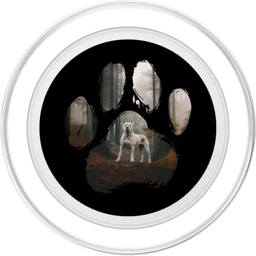 Vista 2 de Dogo Argentino Mountain Paw Design Dog Mom Dad PopSockets MagSafe PopGrip for iPhone