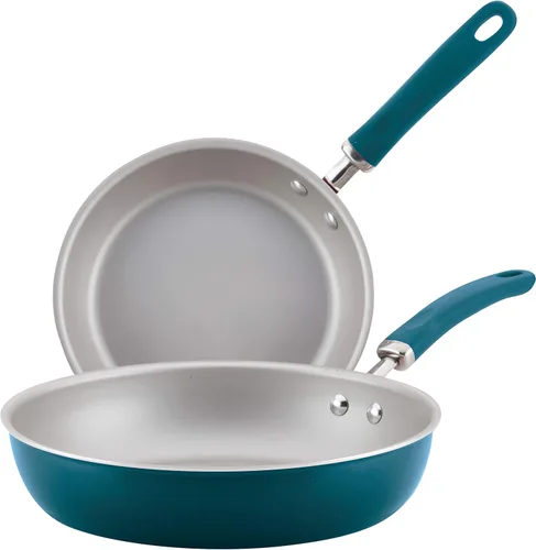 Vista 13 de Rachael Ray Create Delicious - Sartén hondo antiadherente con tapa / Sartén / Cacerola - 9.5 pulgadas, gris