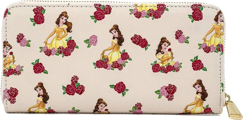 Vista 2 de Loungefly Beauty and the Beast Belle AOP Rose Wallet