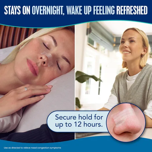 Vista 11 de Breathe Right Tiras nasales transparentes grandes, 30 unidades (el embalaje puede variar) Opens nose and increases nasal airflow, helps reduce
