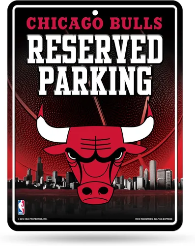 Vista 32 de Rico Industries Cartel de estacionamiento de metal de baloncesto