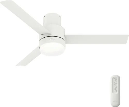 Vista 12 de Hunter Fan Company Gilmour - Ventilador de techo casual para interiores y exteriores de 44 pulgadas, color negro mate, con kit de luz LED brillante