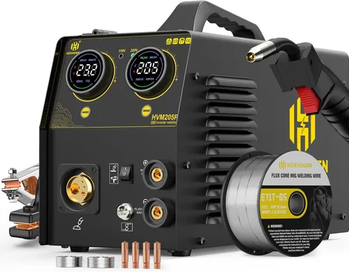 Vista 12 de H HZXVOGEN Soldador MIG 140A 110V/220V, sin gas MIG/Lift TIG/Stick máquina de soldadura 3 en 1 con sinérgico, IGBT inversor portátil máquina