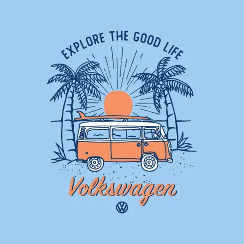 Vista 2 de Volkswagen Camiseta para mujer Explore The Good Life
