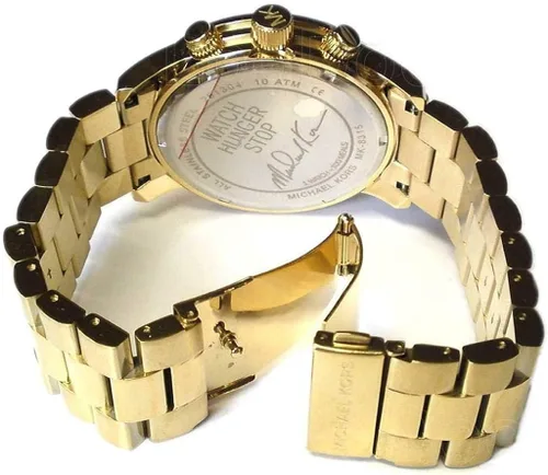 Vista 3 de Michael Kors Runway Gold Reloj de tres manos para hombre