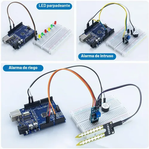 Vista 6 de LAFVIN Kit básico de inicio con R3 CH340, Breadboard + caja de venta al por menor compatible con Arduino IDE