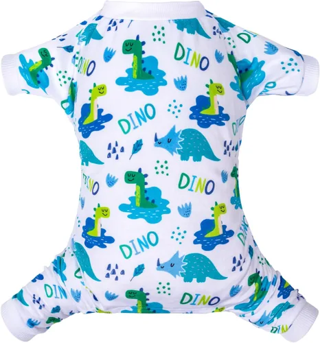 Vista 12 de CuteBone Pijamas de Navidad Suaves y Elásticos para Perros - Pijamas Acogedores para Mascotas Mono Transpirable para Perros Pequeños - Atuendo
