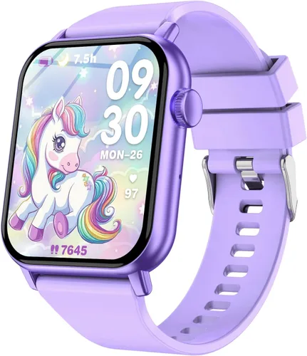 Vista 9 de Reloj inteligente para niños, 12 juegos de rompecabezas con pantalla táctil HD, contador de pasos, monitor de frecuencia cardíaca y sueño, linterna