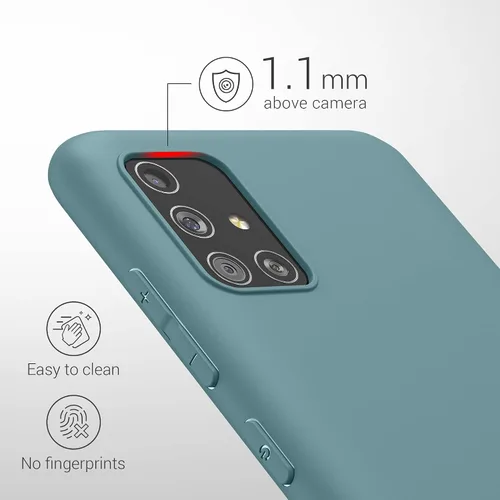 Vista 3 de kwmobile Funda compatible con Samsung Galaxy A51 - Funda protectora de silicona TPU suave y delgada - Arctic Night