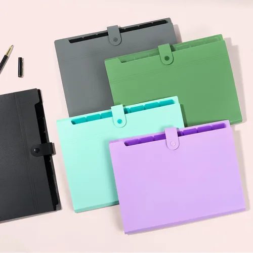 Vista 6 de Forvencer Carpeta de archivos expandible con 8 bolsillos, organizador de archivos de acordeón tamaño carta, carpetas portátiles para documentos