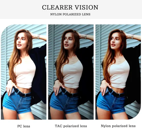 Vista 5 de WOOLIKE Gafas de sol de moda con diseño cuadrado moderno polarizado UV 400 para mujer