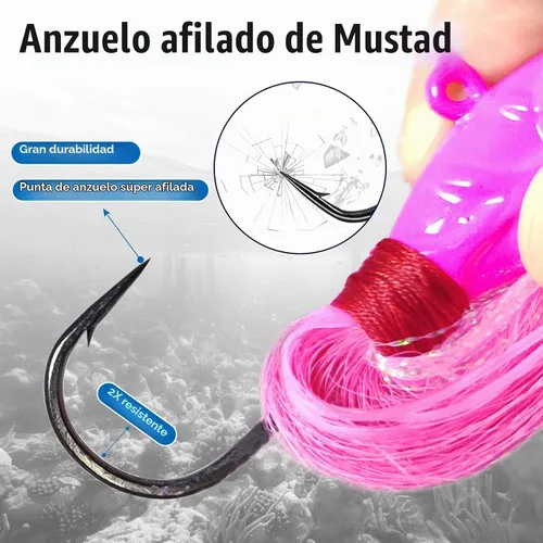 Vista 7 de Eupheng Plantillas de cola de cubo brillante, plantilla de pelo de pesca