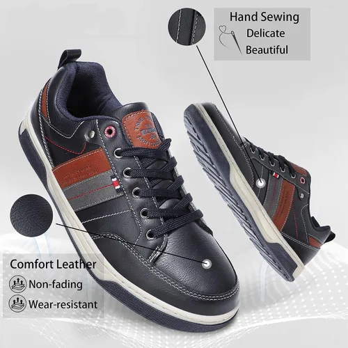 Vista 6 de AX BOXING Zapatos casuales para hombre, zapatillas de moda, transpirables, cómodas, para caminar