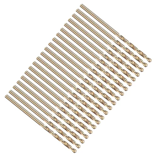 Vista 247 de PATIKIL Broca Jobber de 0.039 in, vástago recto M35 cobalto 5% acero de alta velocidad 135° acabado dorado para metal duro de acero inoxidable - 2