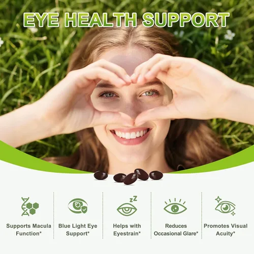 Vista 3 de Suplemento de luteína y zeaxantina, vitaminas oculares 150 cápsulas blandas, 20 mg de luteína y 4 mg de zeaxantina con vitaminas C, E, zinc, cobre