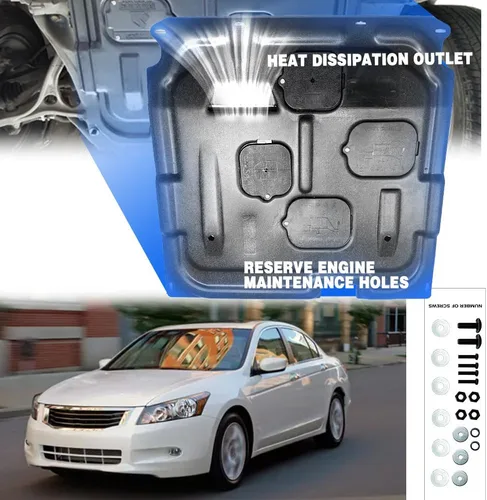 Vista 2 de Guardabarros para motor para Honda Accord 2008 2009 2010 2011 2012 Sedán de 4 puertas & 2.4L Protector contra salpicaduras frontal del motor