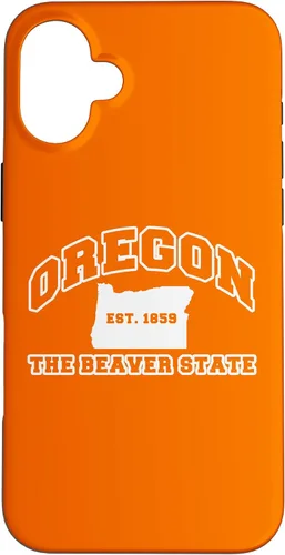 Vista 22 de iPhone 16 Oregon Souvenir Vacation Est 1859 The Beaver State Adults Case