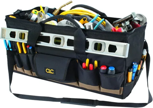 Vista 4 de CLC Custom Leathercraft 1164 Bolsa Tote Megamouth de 24 pulgadas, 32 bolsillos