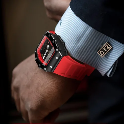 Vista 2 de Reloj mecánico automático para hombre, cronógrafo de lujo, resistente al agua, con esqueleto hueco, reloj de pulsera para hombre, correa