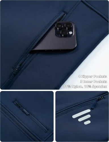 Vista 4 de Chaleco ligero y suave para hombre, chaqueta sin mangas a prueba de viento para viajar, senderismo, correr, golf