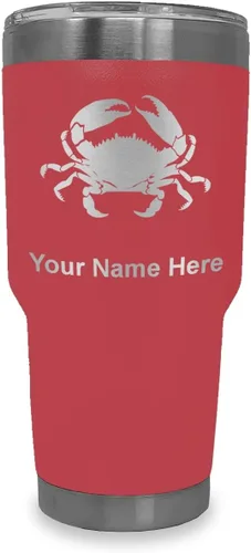 Vista 40 de LaserGram Vaso aislado al vacío de 20 onzas, cangrejo, grabado personalizado incluido (camuflaje verde)