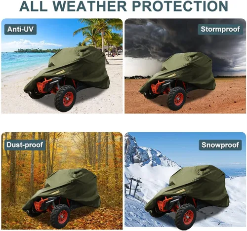Vista 7 de X AUTOHAUX Cubierta UTV para Polaris RZR XP 4 General 4 para Can Am Defender Commander Max 210D Oxford protección para todo tipo de clima, cubierta