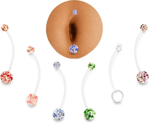 Vista 6 de Joyería de Piercing Transparente Retenedores de Piercing Transparentes Anillos de Nariz Anillo de Ombligo Anillo de Tabique Ceja Labio Cartílago