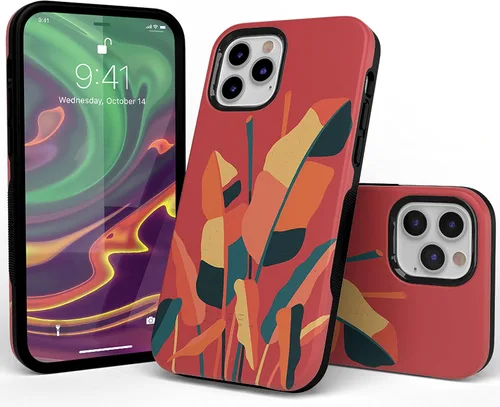 Vista 3 de Casely Funda para iPhone 11 Pro Max Let it Grow Banana Leaf Floral Diseño protector audaz
