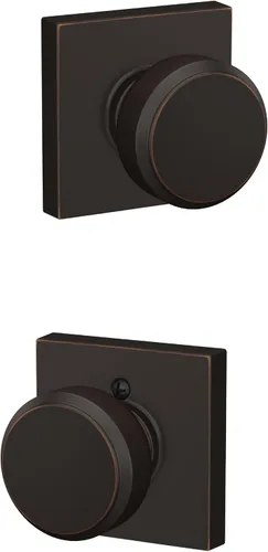 Vista 68 de SCHLAGE Pomo de bloqueo sin giro, latón antiguo (F170 ORB 609) (paquete de 2)