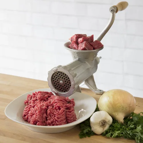 Vista 9 de CucinaPro máquina de picar carne para instalar en la mesa., Plateado