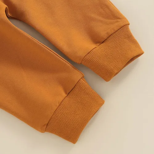 Vista 6 de Murnouche Conjunto de ropa de 2 piezas para bebé niño y niño pequeño, B Blanco-marrón