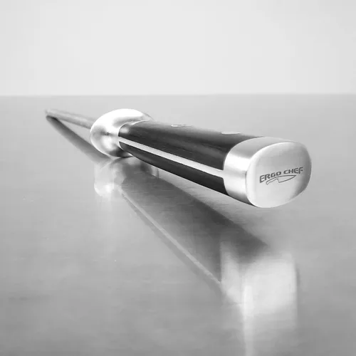 Vista 7 de Ergo Chef Pro Series 2.0 - Afilador de cuchillos - Varilla de afilar de acero inoxidable magnetizado de 9 pulgadas con mango de madera de Pakka