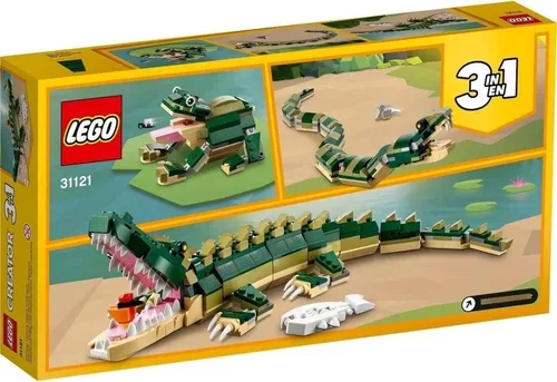 Vista 4 de LEGO Creator 31121 Cocodrilo 31121 Juguete de construcción con juguetes de animales salvajes (454 piezas)