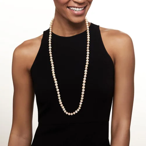Vista 6 de Ross-Simons 8.5-9.5mm Cultured Pearl Necklace With Sterling Silver