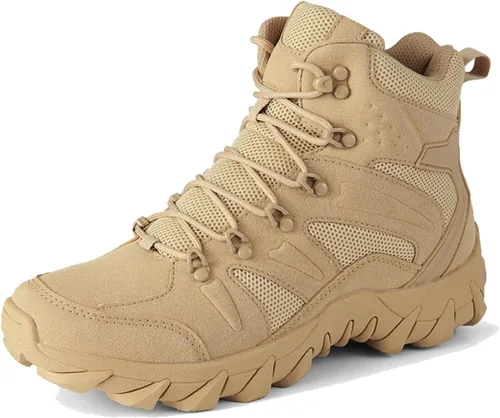 Vista 5 de Botas de senderismo ligeras LD para hombre, botas de caza, botas de trabajo, botas tácticas militares, botas de combate