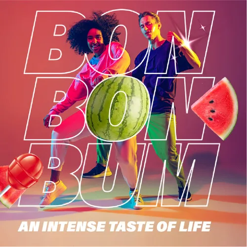 Vista 6 de Colombina Bon Bon Bum - Paletas con centro de goma de mascar, sabor a sandía, envueltas individualmente, ideales para recuerdos de fiesta y regalos