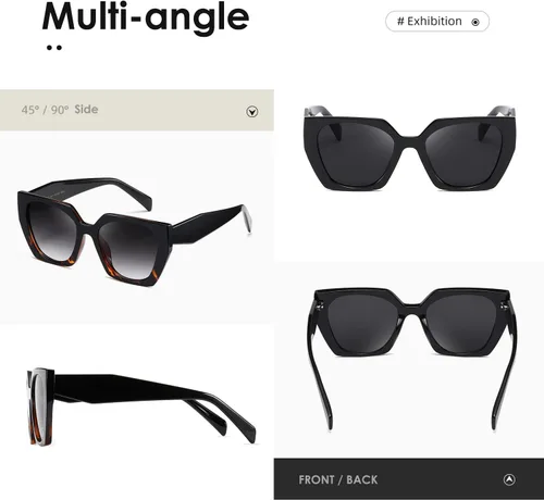 Vista 5 de kimorn Gafas de sol para mujeres y hombres de moda retro gafas de sol de moda K1354