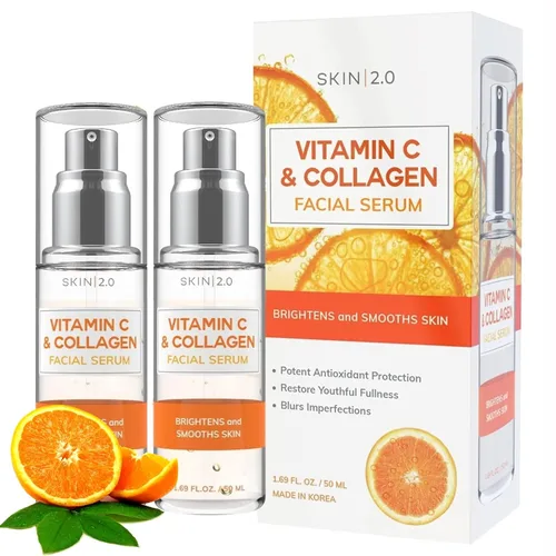 Vista 11 de Skin 2.0 Suero Facial de Ácido Hialurónico y Colágeno - Probado por Dermatólogos, Reafirmante, Hidratante - Antienvejecimiento, Belleza Limpia