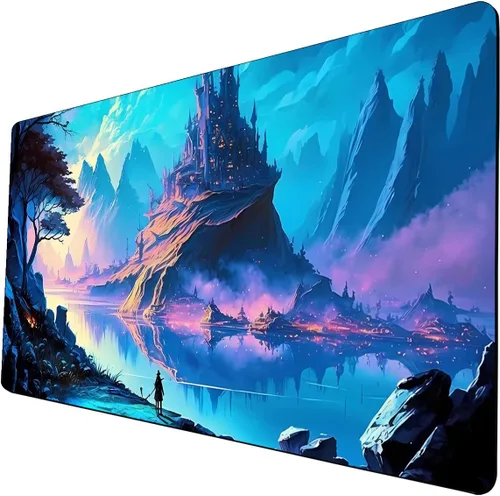 Vista 29 de MTG - Tapete de juego con bordes cosidos, parte inferior de goma antideslizante, tapete de juego TCG para gatos, superficie de goma lisa, tapete