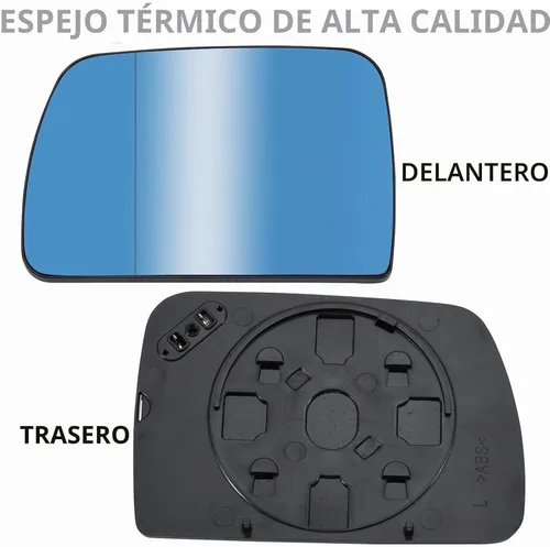 Vista 2 de Espejo lateral del conductor de repuesto para BMW X5 E53 1998 1999 2000 2001 2002 2003 2004 2005 2006 y Range Rover MK3 2003 2004 - Espejo lateral