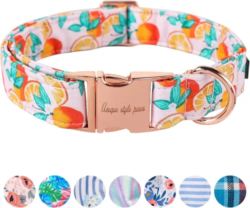 Vista 27 de Unique style paws Collar de perro con hebilla de plástico con colgante, collar de cachorro para primavera y verano, traje de baño para fiesta