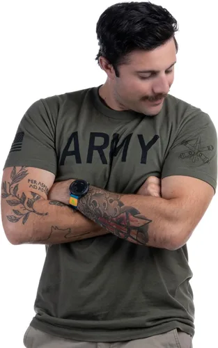 Vista 16 de Army PT Style Shirt - U.S. Military Physical Training Infantry Veteran Workout T-Shirt