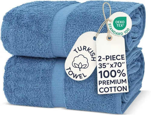 Vista 87 de Chakir Turkish Linens - Toallas turcas de 100% algodón, suaves y absorbentes (juego de 3 toallas personalizables, color aguamarina)